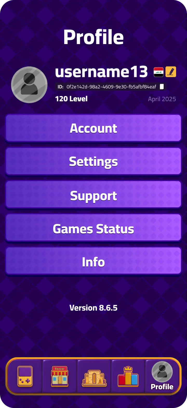 Profile screen 1