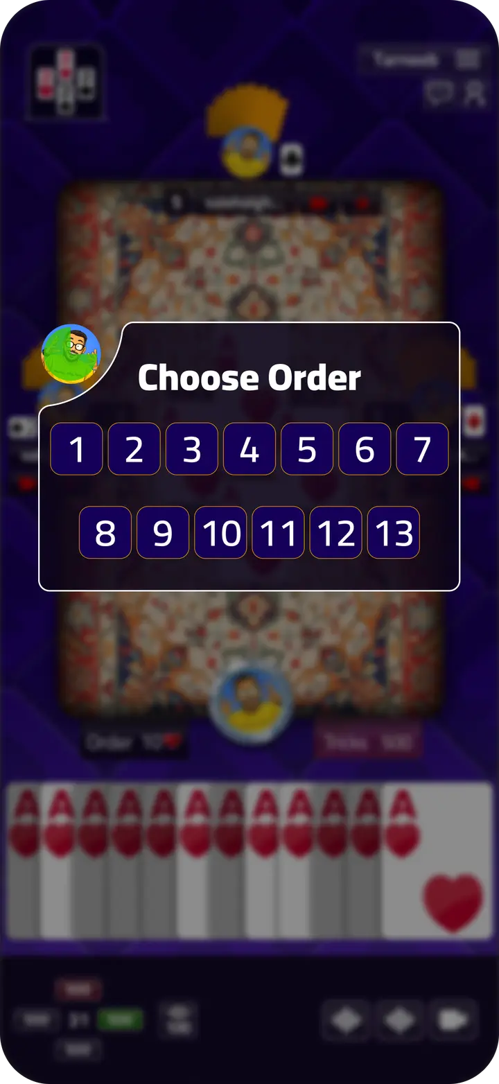 Tarneeb ChooseOreder 2