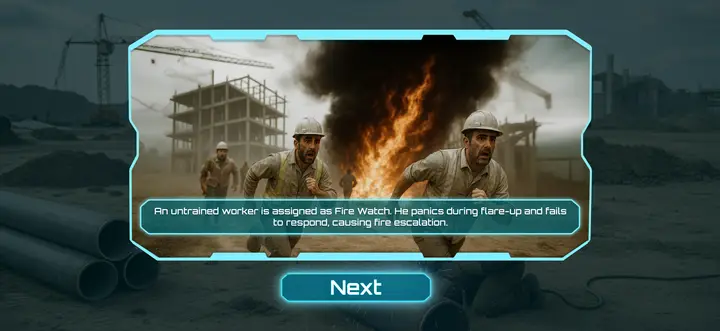 Fire Watch replaced with untrained worker