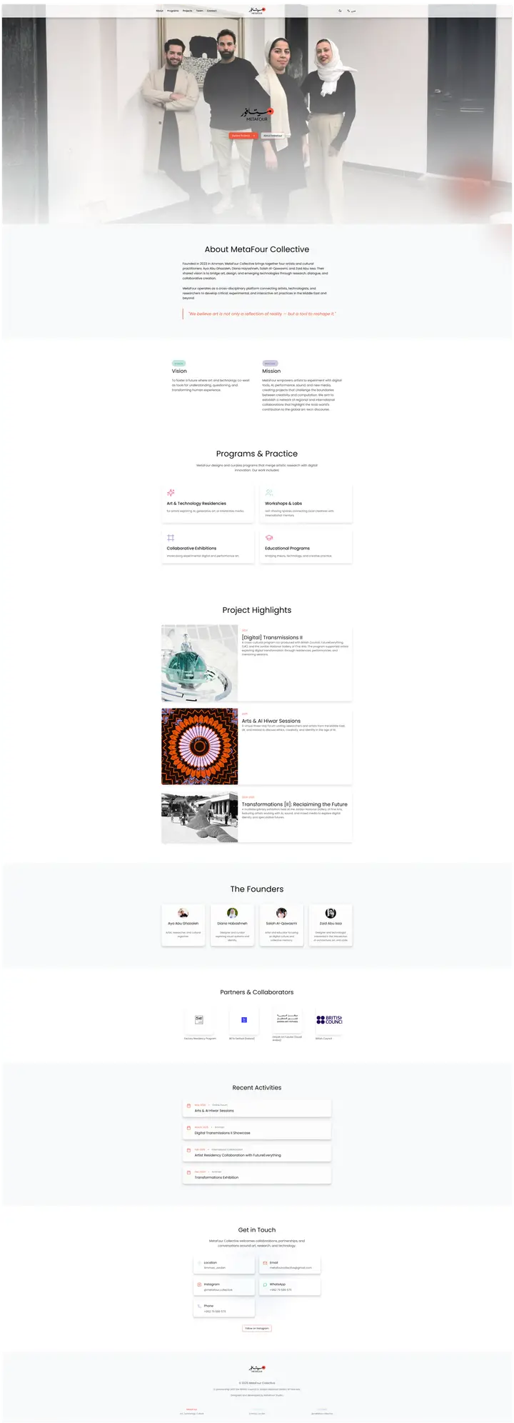 MetaFour Collective Website Content