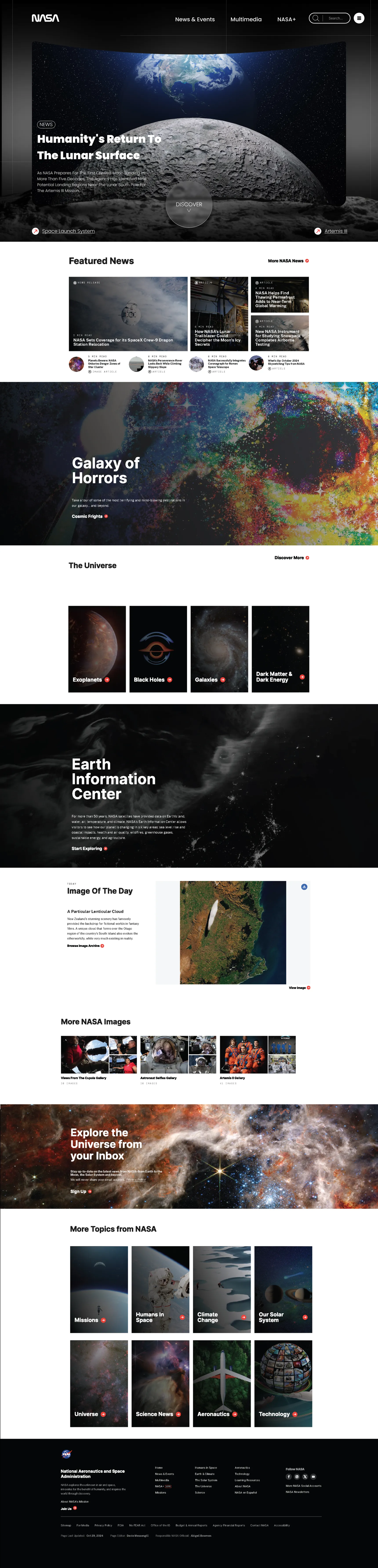 NASA — Editorial Web Concept — cover