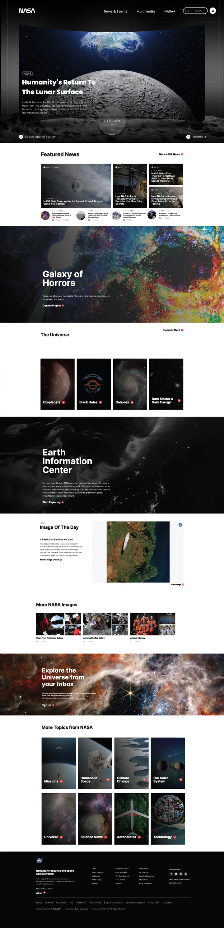 NASA — Editorial Web Concept — cover