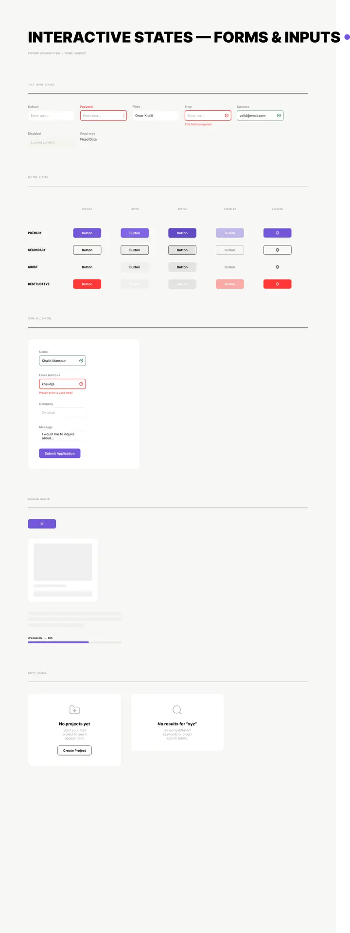 01 — Interactive States — Forms