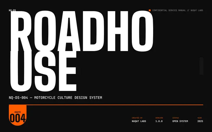 ROADHOUSE Design System — cover